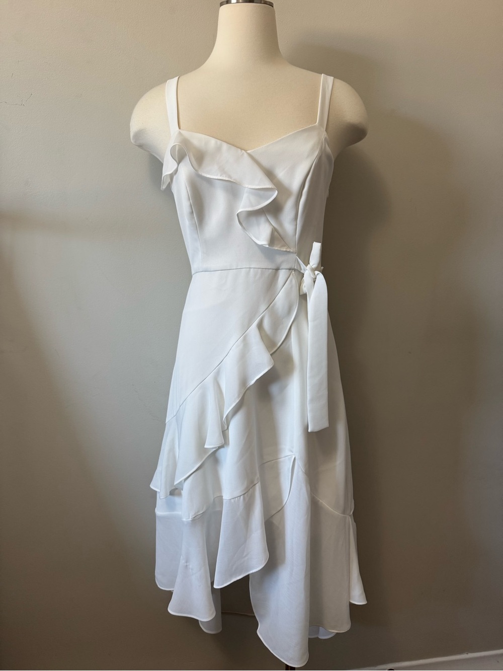 Parker Santana Dress Ruffle Wrap Midi Dress Size 0
